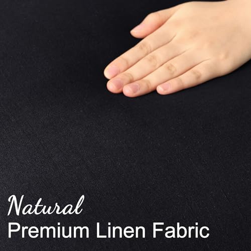Fall Black Linen Throw Pillow Covers 26x26 Set of 2 (Black / 26" x 26" (Pack of 2))