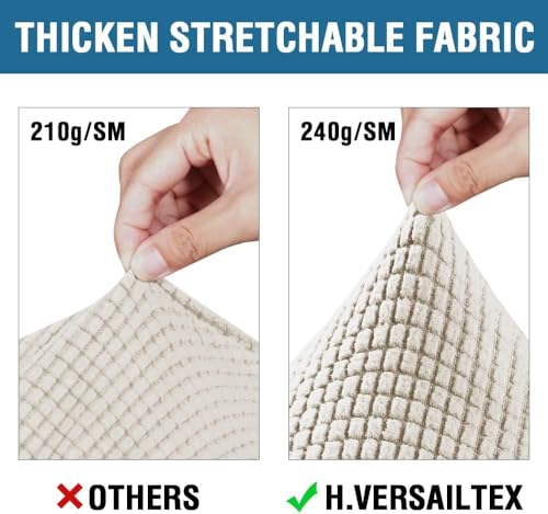 4 Piece Stretch Sofa Covers for 3 Cushion Couch Covers for Living Room Furniture Slipcovers (Large Plus / Island Fossi)