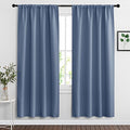 Blackout Curtains for Bedroom Living Room Nursery 72 inches Long (Stone Blue / 42"W x 72"L (Pack of 2))