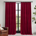 Red Velvet Blackout Curtains 90 inches for Bedroom Living Room (Red / 52"W x 90"L (Pack of 2))