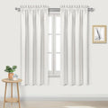 Blackout Curtains for Bedroom Living Room 42 x 63 Inch Long Ivory (Ivory / 42"W x 63"L (Pack of 2))