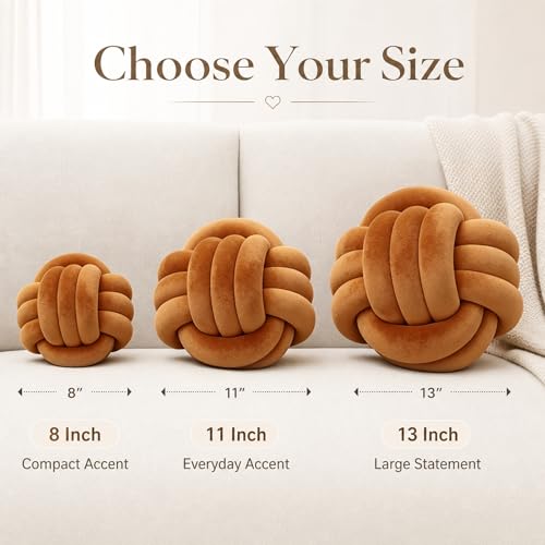 Caramel Knot Pillow Ball (A1-caramel / 8inch)