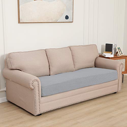 Stretch 1 Piece Couch Cushion Cover for Sofa (Large / Silver Gray)
