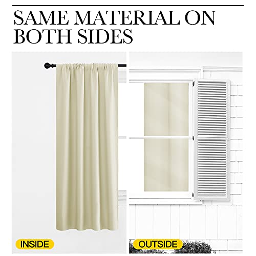 RV Blackout Curtains for Camper Windows (Beige / 34"W x 36"L (Pack of 2))