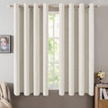 100% Blackout Linen Curtains for Bedroom 52x54 Inches Linen Beige (Linen Beige / 52"W x 54"L (Pack of 2))