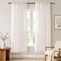 Cream Linen Curtains 72 inch Long 2 Panel Set for Living Room Back Tab Rod Pocket Semi Sheer Light Filtering Bedroom Window Curtain 72 inch Length Modern Farmhouse Neutral Ivory Linen Drapes 60x72 (Natural / 60"W x 72"L (Pack of 2))