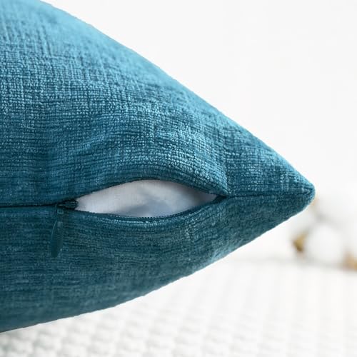 Decorative Couch Throw Pillow Covers 22 X 22 Inches Ocean Blue (22" x 22" (Pack of 2) / Ocean Blue)