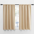 Blackout Room Darkening Curtains (Biscotti Beige / 42"W x 45"L (Pack of 2))