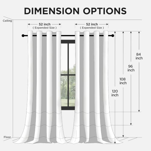 Blackout Curtains for Bedroom 95 Inch (Black / 52"W x 95"L (Pack of 2))