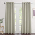 Room Darkening Natural Curtains 84 inches Long (Natural / 46"W x 84"L (Pack of 2))