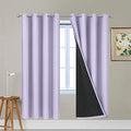 Lilac 100% Blackout Curtains 72 Inches Long for Bedroom 52" Wide (52"W x 72"L (Pack of 2) / Lilac)