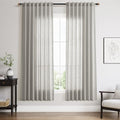 Light Gray Linen Curtains 72 Inches Long for Living Room Bedroom Light Filtering Semi Sheer Curtain Back Tab Rod Pocket Grey Simple Modern Farmhouse Decor Neutral Window Drapes 52x72 (52"W x 72"L (Pack of 2) / Light Grey)