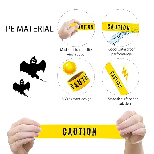 1.9inch x 82Feet Halloween Decorations Caution Tape Roll Halloween Caution Tape Halloween Tape Scary Warning Tape for Halloween Party Decorations Indoor Outdoor (Caution Tape)