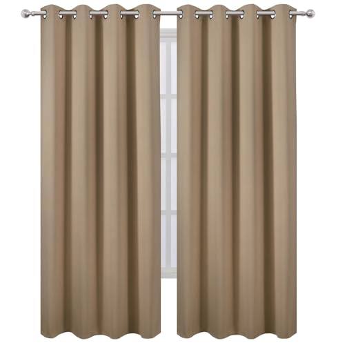 Blackout Curtains 66 x 95 inch (Natural / 66"W x 95"L (Pack of 2))