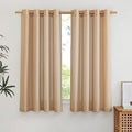 Flax Thick Linen Camel Curtains for Bedroom (Camel / 55"W x 63"L (Pack of 2))