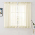 Light Cream Sheer Curtains 54 X 54 Inches (Light Cream / 54"W x 54"L (Pack of 2))