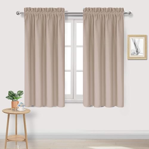 Blackout Curtains for Bedroom Living Room 42 x 54 Inch Long Camel (Camel / 42"W x 54"L (Pack of 2))