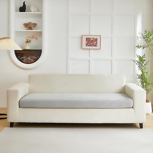 Couch Cushion Covers for Sofa Couch Covers Wear (Texture-light Gray / Large Triple Seat Cover)