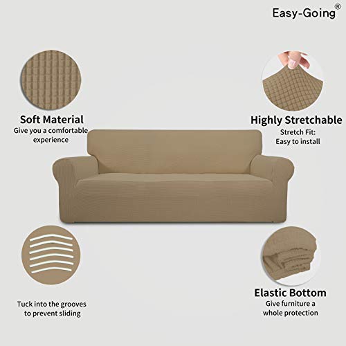 Stretch Oversized Sofa Couch Slipcover Washable Tan (X-Large Sofa / Tan)