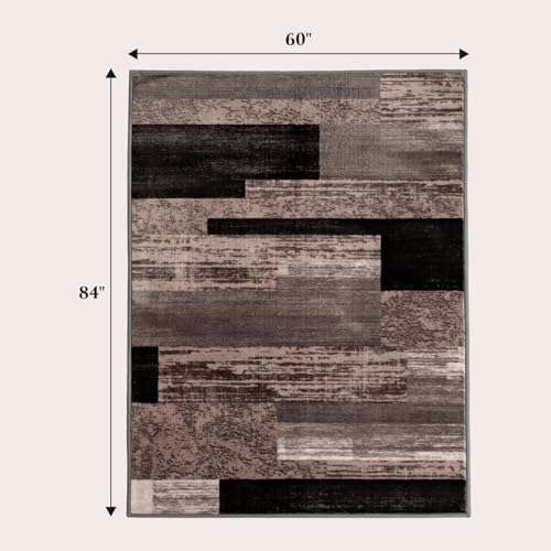 5x7 Washable Area Rugs for Living Room and Bedroom (Chocolate / 5' x 7' (Rectangular))