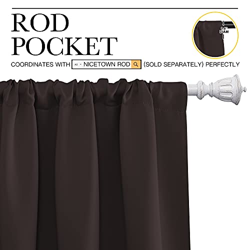 Blackout Curtain Panels 72 inches (Toffee Brown / 52"W x 72"L (Pack of 2))