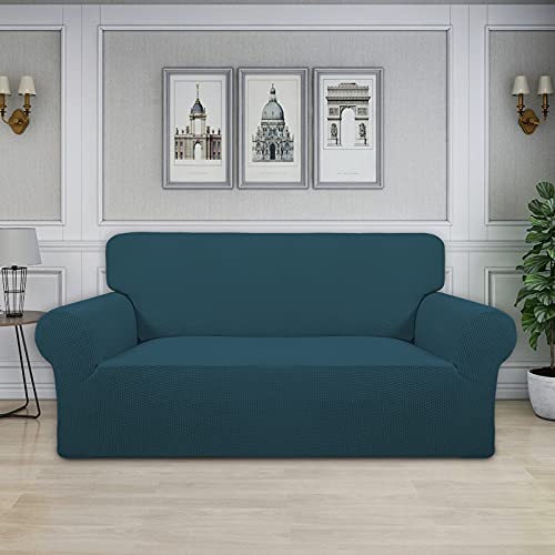 Stretch Oversized Loveseat Couch Covers Washable Deep Teal (Medium-XL Loveseat / Deep Teal)