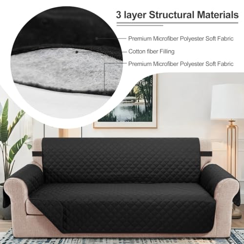 Reversible Recliner Chair Covers (Black/Black / 23'' Chair)