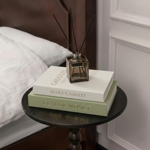 Premium Linen Faux Book Box Set of 2 (Beige-Green)
