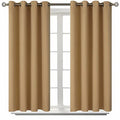 Blackout Curtains for Living Room (Khaki / 52"W x 45"L (Pack of 2))