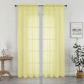 Light Yellow Sheer Curtains 84 inches Long 2 Panels for Living Room (Light Yellow / 42"W x 84"L (Pack of 2))