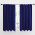 Navy Blue Curtains Blackout Draperies (Royal Blue / 42"W x 45"L (Pack of 2))