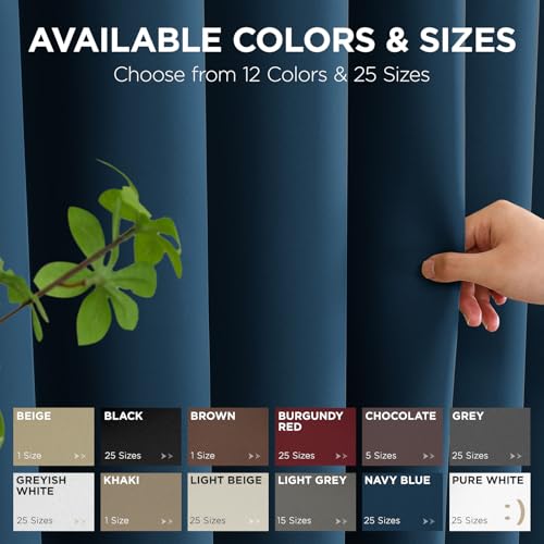Door Curtain Blackout Curtains for Doorway Privacy Closet Drapes (Navy Blue / 52"W x 78"L (Pack of 1))