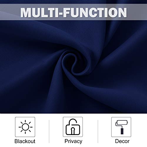 Royal Blue Blackout Kitchen Curtains (Royal Blue / 42"W x 36"L (Pack of 2))