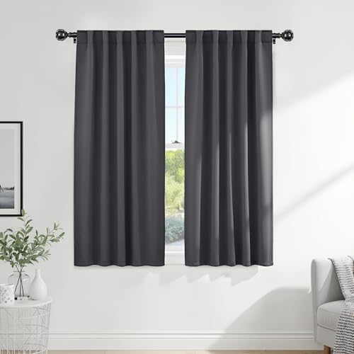 Grey Window Curtains (Grey / 42"W x 72"L (Pack of 2))