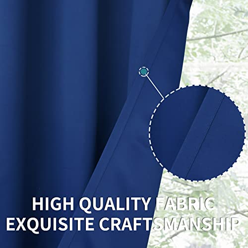 Royal Blue Blackout Curtains for Bedroom 63 Inch Long (Royal Blue / 70"W x 63"L (Pack of 2))