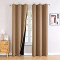 100% Blackout Curtains for Bedroom 72 Inches Long 2 Panels Set (42"W x 72"L (Pack of 2) / Cappuccino)