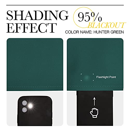 Christmas Curtain Panels Blackout Draperies Decoration (Hunter Green / 70"W x 95"L (Pack of 2))