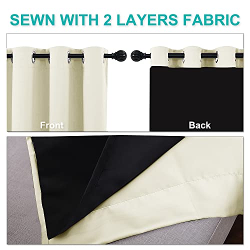 Living Room Completely Shaded Draperies (Beige / 70"W x 72"L (Pack of 2))