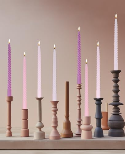 Taper Candle Blue Spiral Candle Sticks (E-Gradient blue)