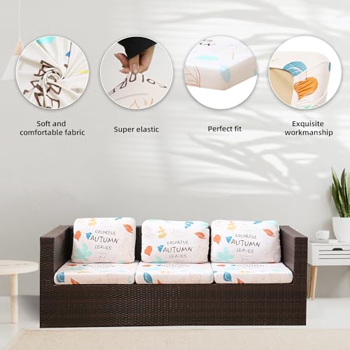 8 Pcs Outdoor Cushion Covers (Maple Leaf / 8PCS)