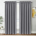 Wide Blackout Curtains for Bedroom Living Room 70 x 84 Inch Long Grey (Grey / 70"W x 84"L (Pack of 2))