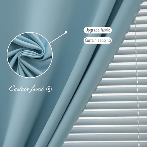 Self Adhesive Curtains (59"W x 71"L (Pack of 1) / Lake Blue)