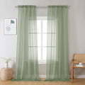 2 Pieces Bedroom Curtains 96" Length for Farmhouse (Sage Green / 42"W x 96"L (Pack of 2))