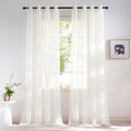 Natural Sheer Bedroom Curtains 84 Inches Long (Natural / 54"W x 84"L (Pack of 2))