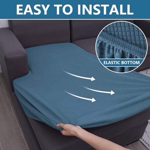 Waterproof Sectional Couch Covers (Blue / Chaise XL)