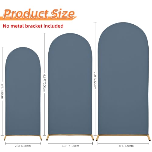 7.2FT Wedding Arch Cover (Dusty Blue / 7.2FT)
