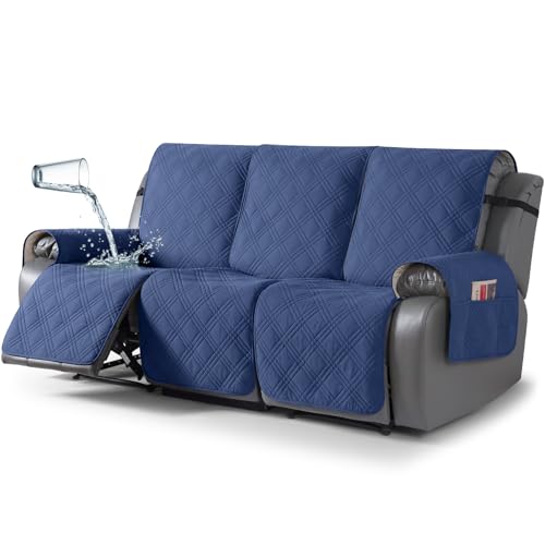 100% Waterproof Recliner Sofa Cover (Ocean Blue / 3 Seater Standard)
