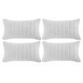 4 Packs Decorative Throw Pillow Covers for Living Room Couch Bed (24" x 16" (Pack of 4) / White)