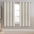 Light Blocking Curtain for Living Room Thermal Insulated Window Treatment Panel (52"W x 63"L (Pack of 1) / Ivory)