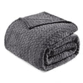 Soft Fleece Bed Blanket King Size (Dark Grey / King ( 90x104 IN ))